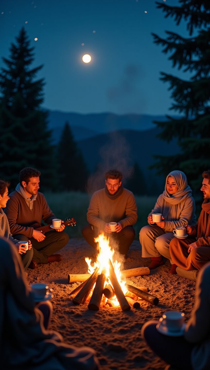 Στιγμιότυπο από σεμινάριο ευεξίας με τσάι και βότανα στην ελληνική φύση.