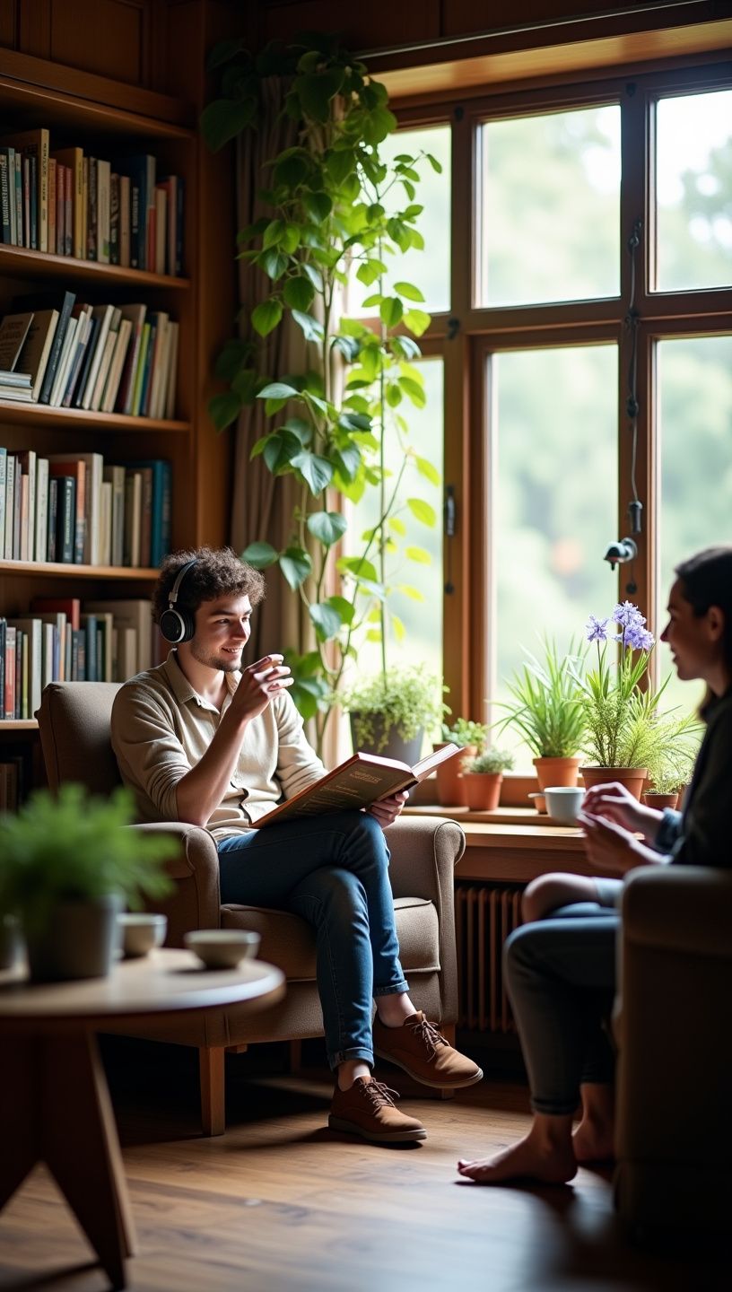 Φλιτζάνι τσάι από φασκόμηλο με φόντο βουνών